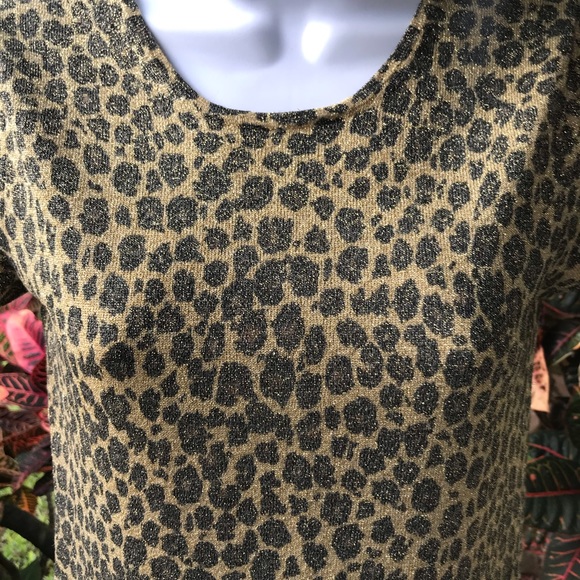 AUGUST SILK KNITS , animal print top , size S - Picture 3 of 16